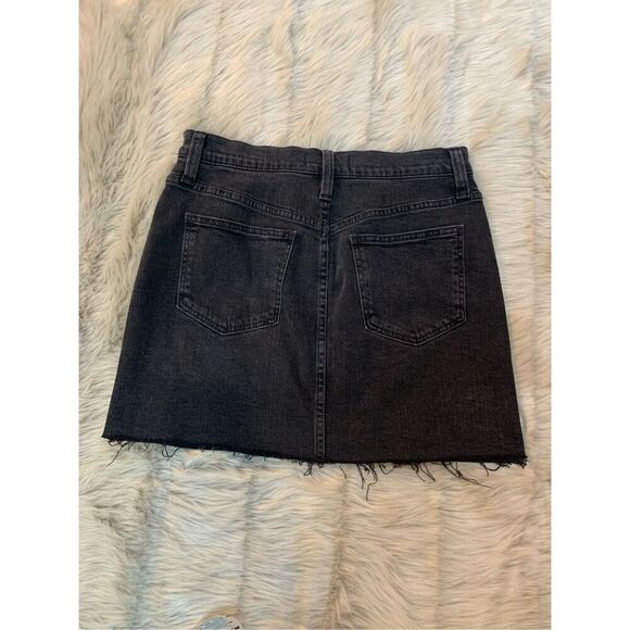 Madewell Stretch Denim Straight Mini Skirt in Ashcraft Wash: Raw-Hemmed edition - Picture 5 of 9